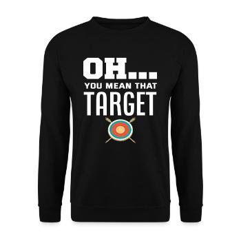 Archer Archery Pun - Unisex Sweatshirt - black - Front - Alina (178cm) & Michal (187cm)