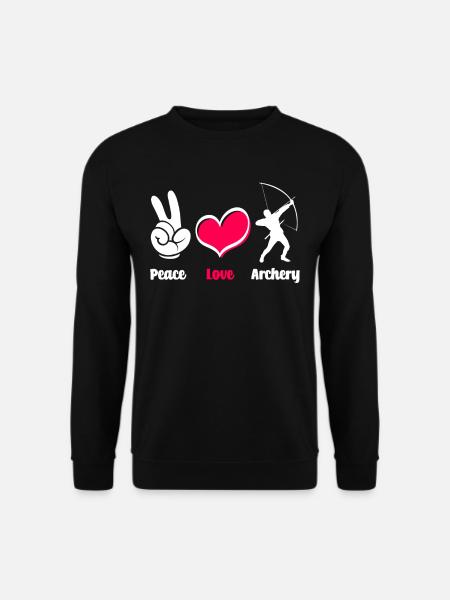 Archery Peace Love Archery - Unisex Sweatshirt - black