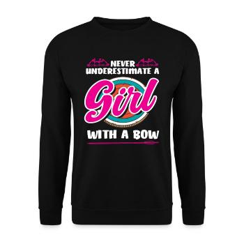Archery Girl Archery - Unisex Sweatshirt - black - Front - Alina (178cm) & Michal (187cm)