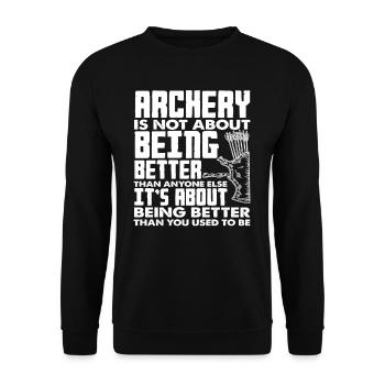 Archery Motivation Archery - Unisex Sweatshirt - black - Front - Alina (178cm) & Michal (187cm)