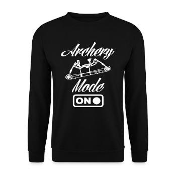 Bow Mode Archery - Unisex Sweatshirt - black - Front - Alina (178cm) & Michal (187cm)
