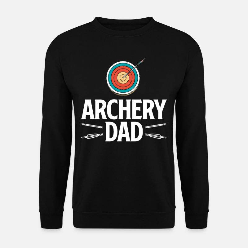 Bogen Papa Vater Bogenschießen - Unisex Pullover - Schwarz