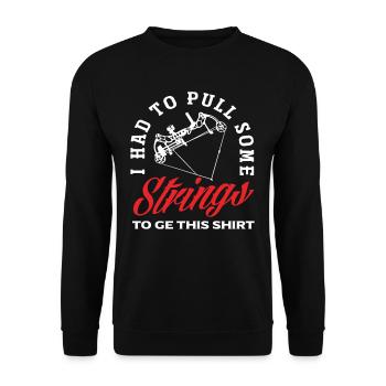 Bow Pun Archery - Unisex Sweatshirt - black - Front - Alina (178cm) & Michal (187cm)