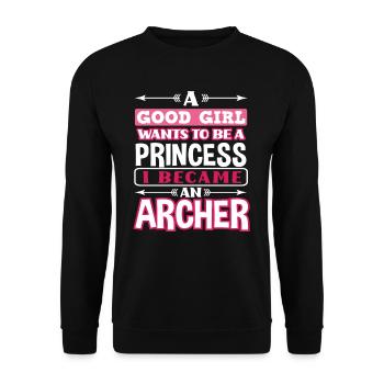 Love Archery Archery - Unisex Sweatshirt - black - Front - Alina (178cm) & Michal (187cm)
