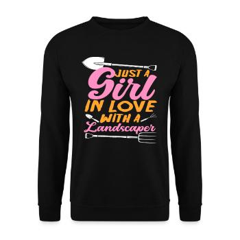 Landschaftsgärtnerin Mädchen - Unisex Pullover - Schwarz - Vorne - Alina (178cm) & Michal (187cm)