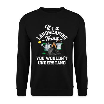 Landscaper Gardening - Unisex Sweatshirt - black - Front - Alina (178cm) & Michal (187cm)