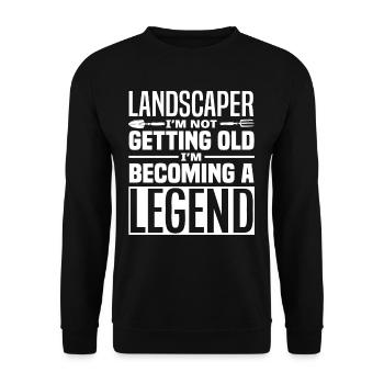 Légende du jardinier paysagiste - Sweat-shirt Unisexe - noir - Devant - Alina (178cm) & Michal (187cm)