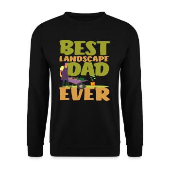 Bester Landschaftsgärtner Papa - Unisex Pullover - Schwarz - Vorne - Alina (178cm) & Michal (187cm)