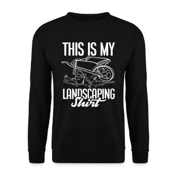 Landschaftsgärtner Shirt - Unisex Pullover - Schwarz - Vorne - Alina (178cm) & Michal (187cm)