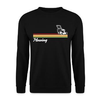 Landschaftsgärtner Rasen Mähen - Unisex Pullover - Schwarz - Vorne - Alina (178cm) & Michal (187cm)