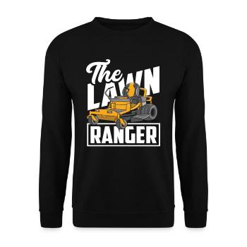 Landschaftsgärtner Rasen Mähen - Unisex Pullover - Schwarz - Vorne - Alina (178cm) & Michal (187cm)