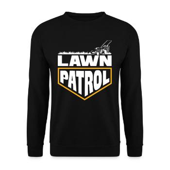 Landschaftsgärtner Rasen Patroullie - Unisex Pullover - Schwarz - Vorne - Alina (178cm) & Michal (187cm)