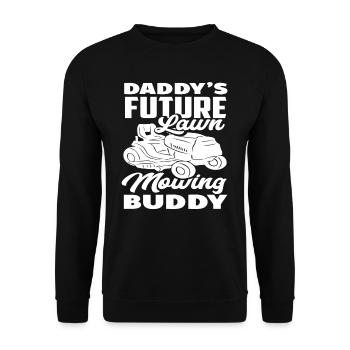 Landschaftsgärtner Papa Kind Junge - Unisex Pullover - Schwarz - Vorne - Alina (178cm) & Michal (187cm)