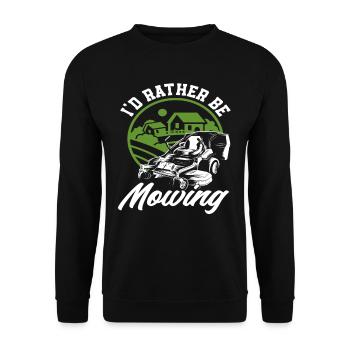 Landschaftsgärtner Gartenbau Rasenmähen - Unisex Pullover - Schwarz - Vorne - Alina (178cm) & Michal (187cm)
