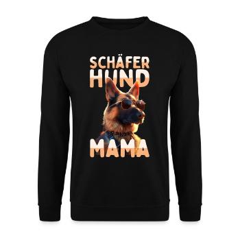 German Shepherd Mom Mistress Mother's Day Shepherd Dogs - Unisex Sweatshirt - black - Front - Alina (178cm) & Michal (187cm)