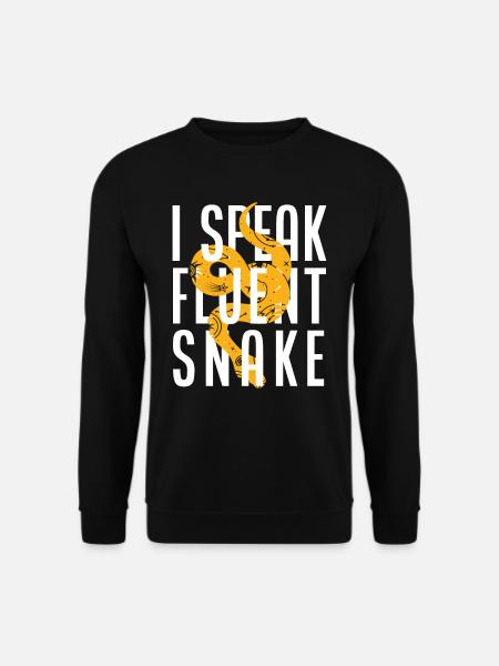 snake language snake lover - Unisex Sweatshirt - black