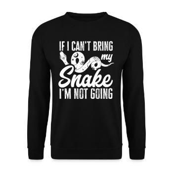 Schlange Reptilien - Unisex Pullover - Schwarz - Vorne - Alina (178cm) & Michal (187cm)