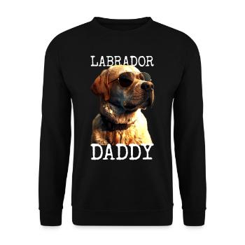 Labrador Daddy Dad Father's Day Labrador Retriever - Unisex Sweatshirt - black - Front - Alina (178cm) & Michal (187cm)