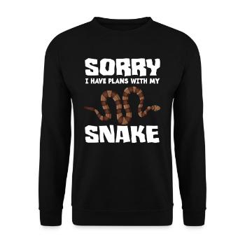 Serpent Animal de compagnie - Sweat-shirt Unisexe - noir - Devant - Alina (178cm) & Michal (187cm)