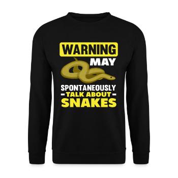 Snake Gift - Unisex Sweatshirt - black - Front - Alina (178cm) & Michal (187cm)