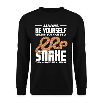 Snake Animals Animal Snakes - Unisex Sweatshirt - black - Front - Alina (178cm) & Michal (187cm)