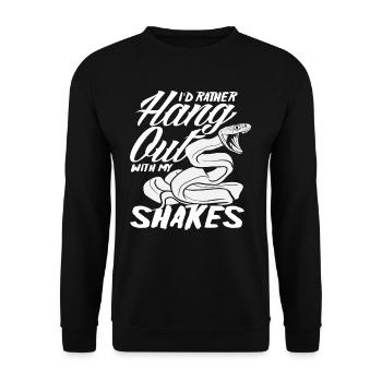Serpent Animal de compagnie Amour - Sweat-shirt Unisexe - noir - Devant - Alina (178cm) & Michal (187cm)