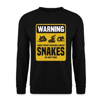 Schlangen Sprecher - Unisex Pullover - Schwarz - Vorne - Alina (178cm) & Michal (187cm)