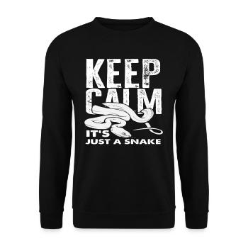 Schlange Schlangenbesitzer - Unisex Pullover - Schwarz - Vorne - Alina (178cm) & Michal (187cm)