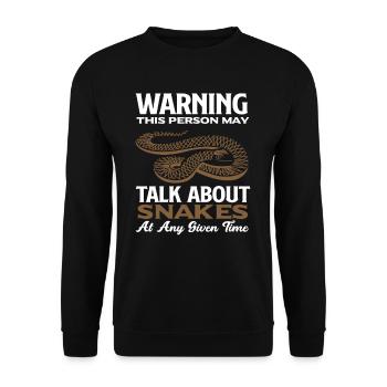 Schlange Spreche Über Schlangen - Unisex Pullover - Schwarz - Vorne - Alina (178cm) & Michal (187cm)