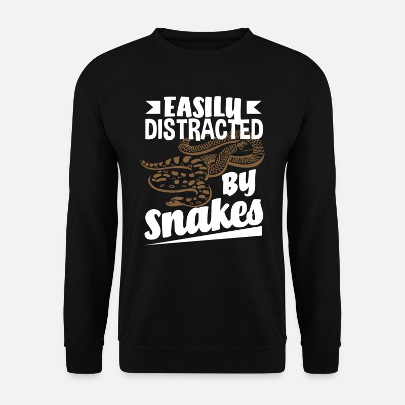 Snake Distracted - Unisex Sweatshirt - black