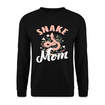 Schlangen Mama - Unisex Pullover - Schwarz - Vorne - Alina (178cm) & Michal (187cm)