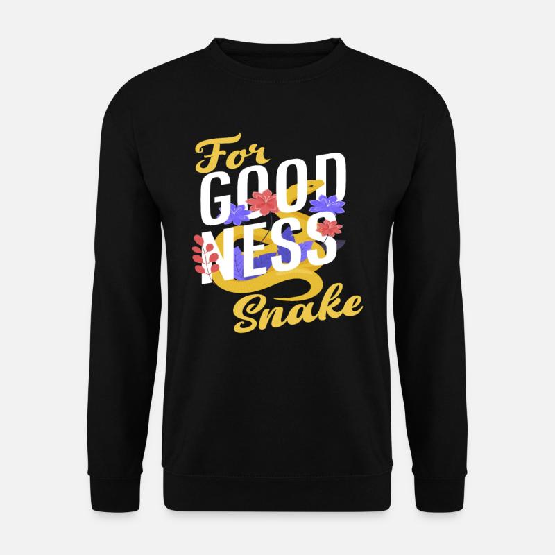 Schlange Lustiges Schlangen - Unisex Pullover - Schwarz