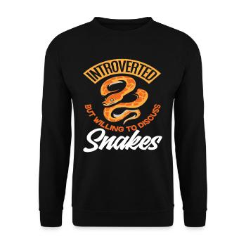 Snake Introvert - Unisex Sweatshirt - black - Front - Alina (178cm) & Michal (187cm)