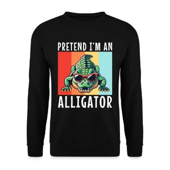 Pretend I'm An Alligator - Unisex Sweatshirt - black - Front - Alina (178cm) & Michal (187cm)