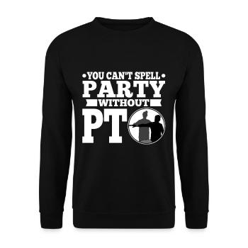 You can't spell party without pt - Unisex Pullover - Schwarz - Vorne - Alina (178cm) & Michal (187cm)