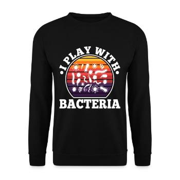Je joue avec les bactéries - Sweat-shirt Unisexe - noir - Devant - Alina (178cm) & Michal (187cm)