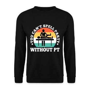 You can't spell party without pt - Unisex Pullover - Schwarz - Vorne - Alina (178cm) & Michal (187cm)