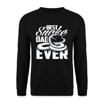 Bester Schlangen Papa - Unisex Pullover - Schwarz - Vorne - Alina (178cm) & Michal (187cm)