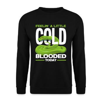 Snake Cold Blood - Unisex Sweatshirt - black - Front - Alina (178cm) & Michal (187cm)
