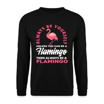 Flamingo Flamingo - Unisex Pullover - Schwarz - Vorne - Alina (178cm) & Michal (187cm)