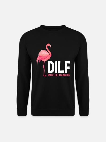 Flamingo Saying - Unisex Sweatshirt - black