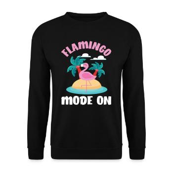 Flamingo Fabulous - Unisex Sweatshirt - black - Front - Alina (178cm) & Michal (187cm)