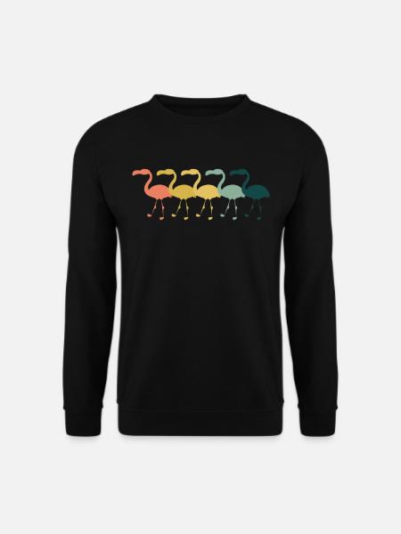 Retro Flamingos - Unisex Sweatshirt - black