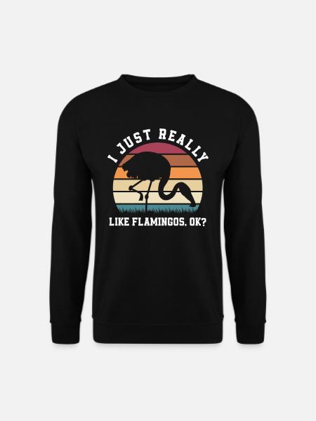 Flamingo Love Animals Bird - Unisex Sweatshirt - black
