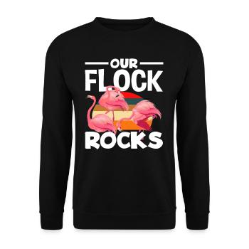 Flamingo Group Animals - Unisex Sweatshirt - black - Front - Alina (178cm) & Michal (187cm)
