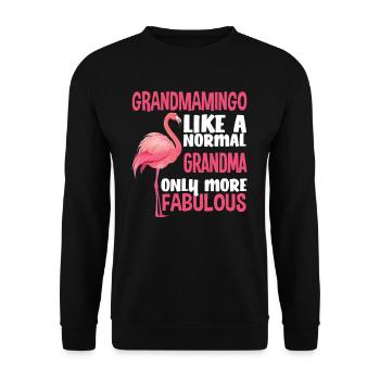 Flamingo Granny Fabulous - Unisex Sweatshirt - black - Front - Alina (178cm) & Michal (187cm)