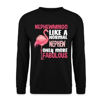 Flamingo Nephew Fabulous - Unisex Sweatshirt - black - Front - Alina (178cm) & Michal (187cm)