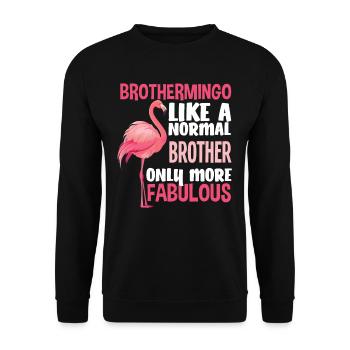 Flamingo Brother Fabulous - Unisex Sweatshirt - black - Front - Alina (178cm) & Michal (187cm)