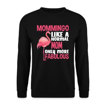 Flamingo Mama Fabulous - Unisex Sweatshirt - black - Front - Alina (178cm) & Michal (187cm)