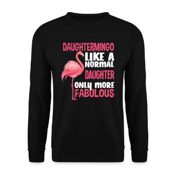 Flamingo Daughter Fabulous - Unisex Sweatshirt - black - Front - Alina (178cm) & Michal (187cm)